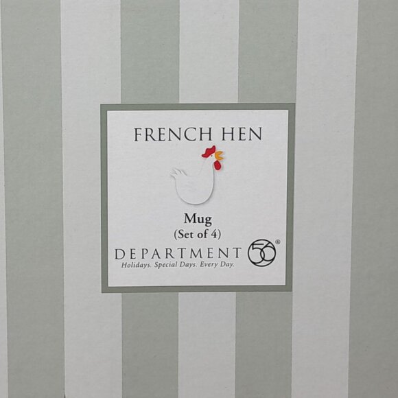 Department Dept 56 French Hen Mug Set Of 4 Country Kitchen Farmhouse 2004 - Picture 14 of 16